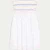 Strapless mini-jurk met ruches Strapless mini-jurk met ruches