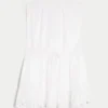 Strapless mini-jurk met trekkoord