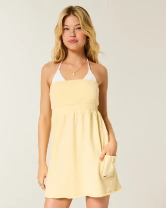 Strapless Terry Mini Dress