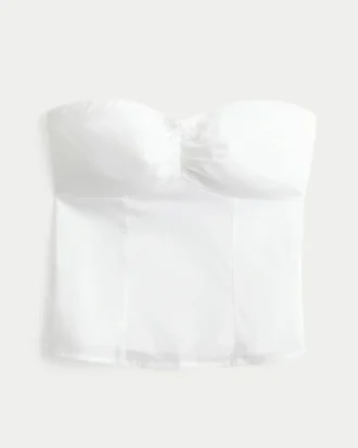 Strapless top met picotkantrand