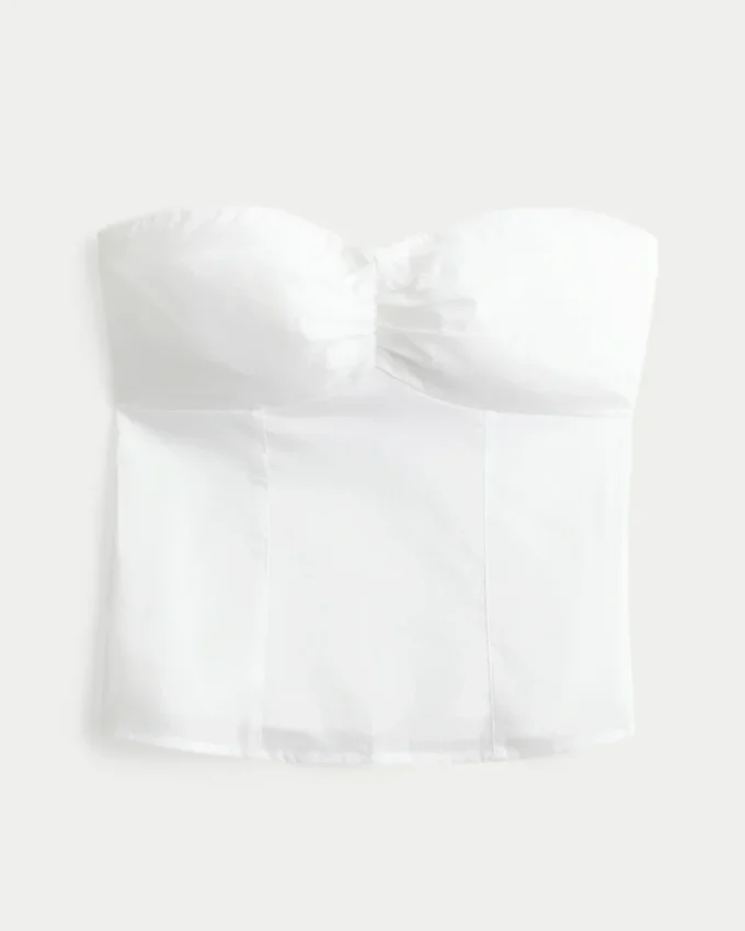 Strapless top met picotkantrand Strapless top met picotkantrand