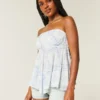 Strapless top met zigzagzoom Strapless top met zigzagzoom