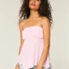 Strapless top met zigzagzoom Strapless top met zigzagzoom