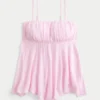 Strapless top met zigzagzoom Strapless top met zigzagzoom