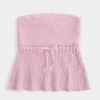 Strapless trui in haakstijl