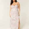 Strapless Twist Bust Maxi Jurk