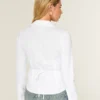 Stretch popeline overhemd in smokingstijl Stretch popeline overhemd in smokingstijl