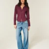 Stretch popeline overhemd met knopen Stretch popeline overhemd met knopen