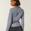 Stretch popeline overhemd met knopen Stretch popeline overhemd met knopen