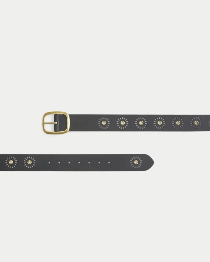 Sunburst Grommet veganistische leren riem