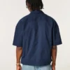 Super boxy Oxford-overhemd met korte mouwen
