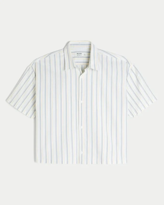 Super boxy Oxford-overhemd met korte mouwen