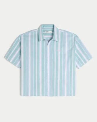 Super boxy Oxford-overhemd met korte mouwen