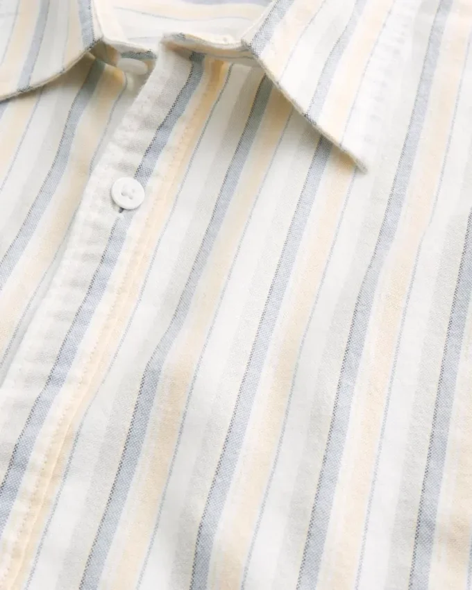 Super boxy Oxford-overhemd met korte mouwen
