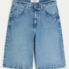 Superbaggy denim short met doodshoofdprint Superbaggy denim short met doodshoofdprint