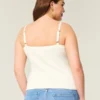 Sweatertanktop met knoopsluiting Sweatertanktop met knoopsluiting
