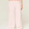 Sweatpants met hartvormig zakje en wijde pijpen Sweatpants met hartvormig zakje en wijde pijpen