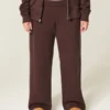 Sweatpants met hartvormig zakje en wijde pijpen Sweatpants met hartvormig zakje en wijde pijpen