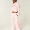 Sweatpants met logo en wijde pijpen Sweatpants met logo en wijde pijpen