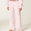 Sweatpants met logo en wijde pijpen