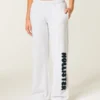 Sweatpants met logo en wijde pijpen