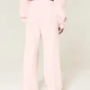 Sweatpants met logo en wijde pijpen Sweatpants met logo en wijde pijpen