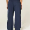 Sweatpants met logo en wijde pijpen