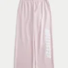 Sweatpants met logo en wijde pijpen