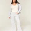 Sweatpants met strik en grafisch motief