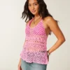 Tank top met racerback in haakstijl