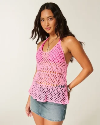 Tank top met racerback in haakstijl