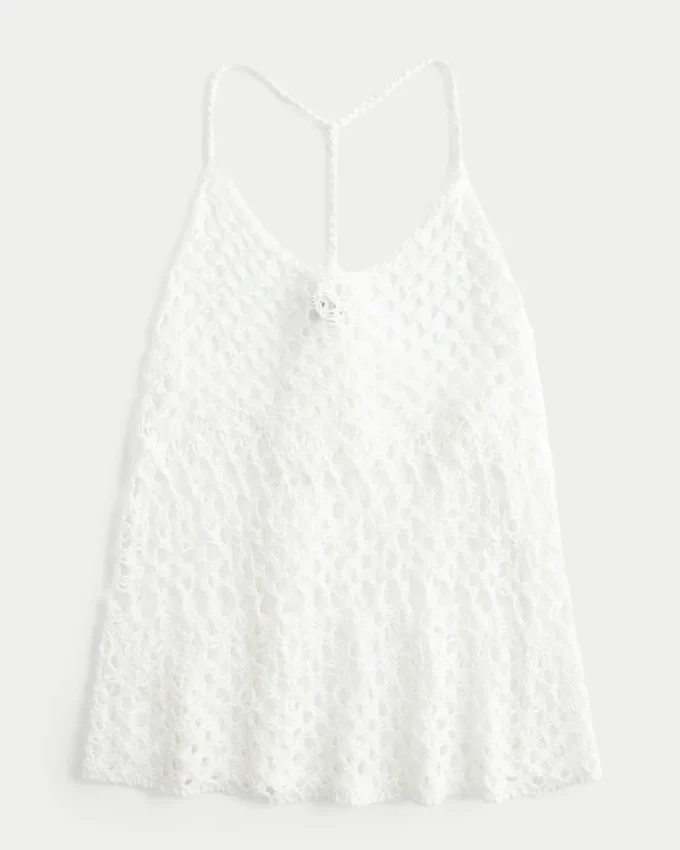 Tank top met racerback in haakstijl