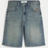 Taz Graphic Medium Wash Super Baggy Denim Shorts Taz Graphic Medium Wash Super Baggy Denim Shorts