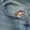 Taz Graphic Medium Wash Super Baggy Denim Shorts Taz Graphic Medium Wash Super Baggy Denim Shorts