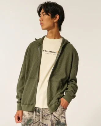 Thermische hoodie met ritssluiting
