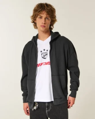 Thermische hoodie met ritssluiting