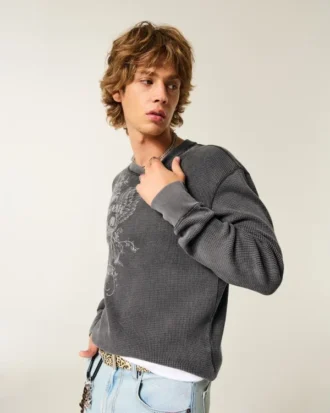 Thermoshirt met doodshoofdprint