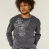 Thermoshirt met doodshoofdprint Thermoshirt met doodshoofdprint