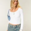 Top met lange mouwen en ronde hals Top met lange mouwen en ronde hals