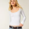 Top met lange mouwen en ronde hals