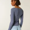 Top met lange mouwen en ronde hals