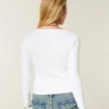 Top met lange mouwen en ronde hals Top met lange mouwen en ronde hals