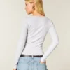Top met lange mouwen en ronde hals