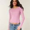 Top met lange mouwen en V-hals Top met lange mouwen en V-hals