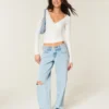 Top met lange mouwen en V-hals Top met lange mouwen en V-hals