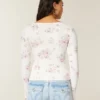 Top met lange mouwen en V-hals