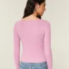 Top met lange mouwen en V-hals Top met lange mouwen en V-hals