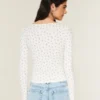Top met lange mouwen en V-hals Top met lange mouwen en V-hals