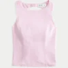 Top met open rug van linnenmix Top met open rug van linnenmix