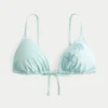Triangelbikinitop met kralen en overschouderbandjes